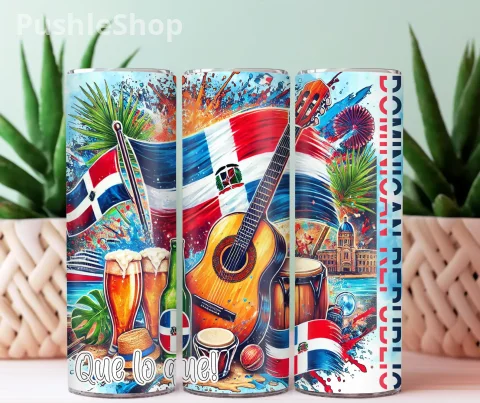 Dominican Republic Flag 20oz Tumbler