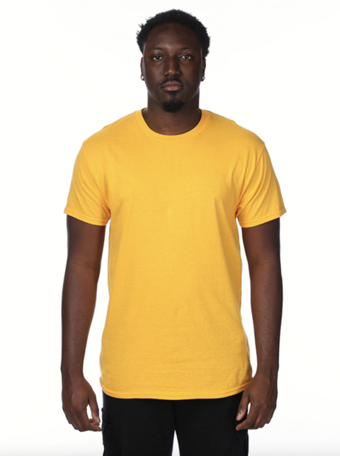 T-Shirt Heavy Cotton 5.3 oz Crew Neck Short Sleeve Top for Heavy Cotton Wearers Casual Menswear Classic Fit Versatile Style