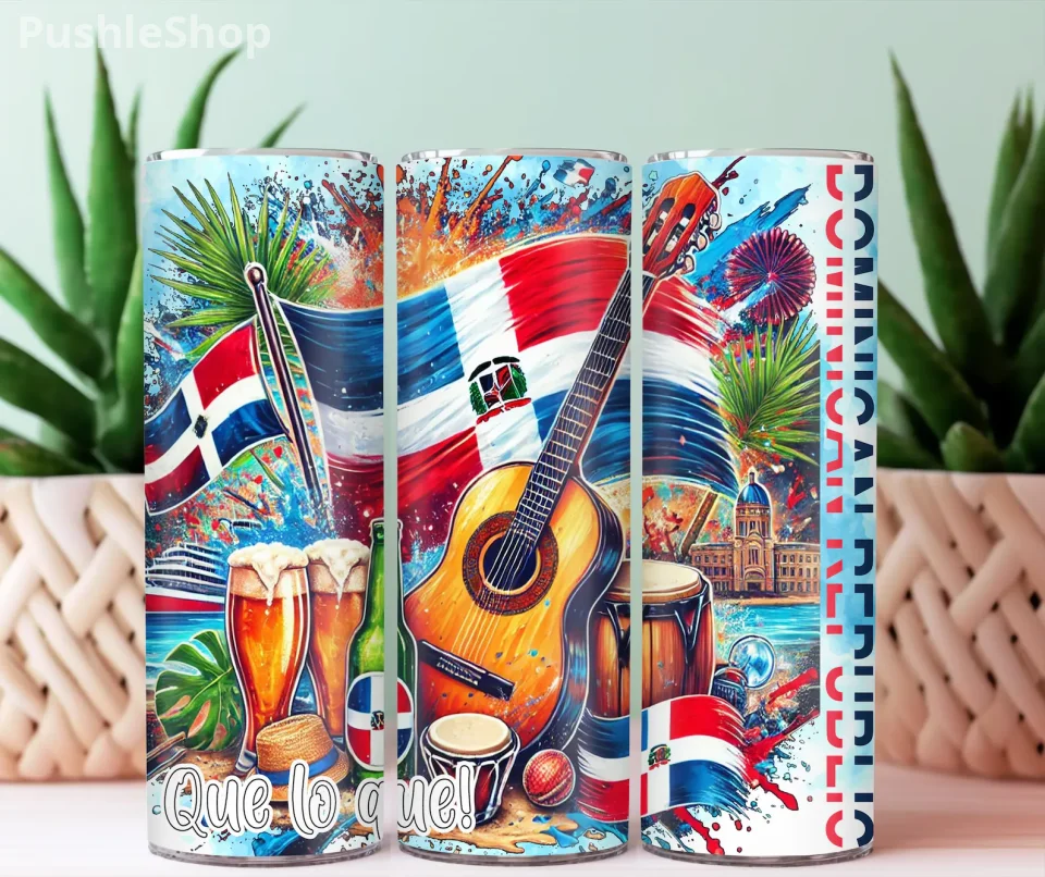 Dominican Republic Flag 20oz Tumbler