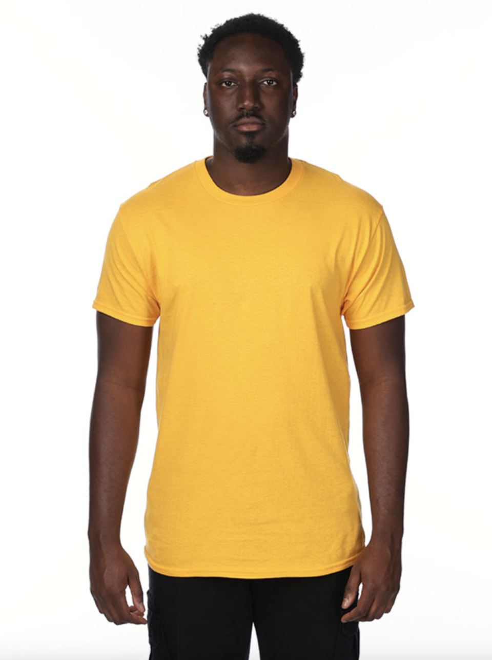 T-Shirt Heavy Cotton 5.3 oz Crew Neck Short Sleeve Top for Heavy Cotton Wearers Casual Menswear Classic Fit Versatile Style