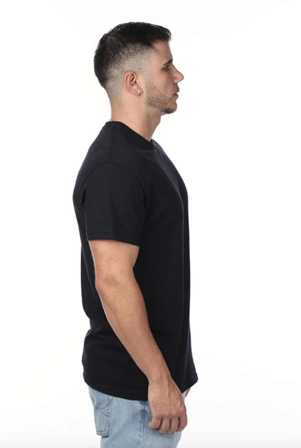 T-Shirt Heavy Cotton 5.3 oz Crew Neck Short Sleeve Top for Heavy Cotton Wearers Casual Menswear Classic Fit Versatile Style