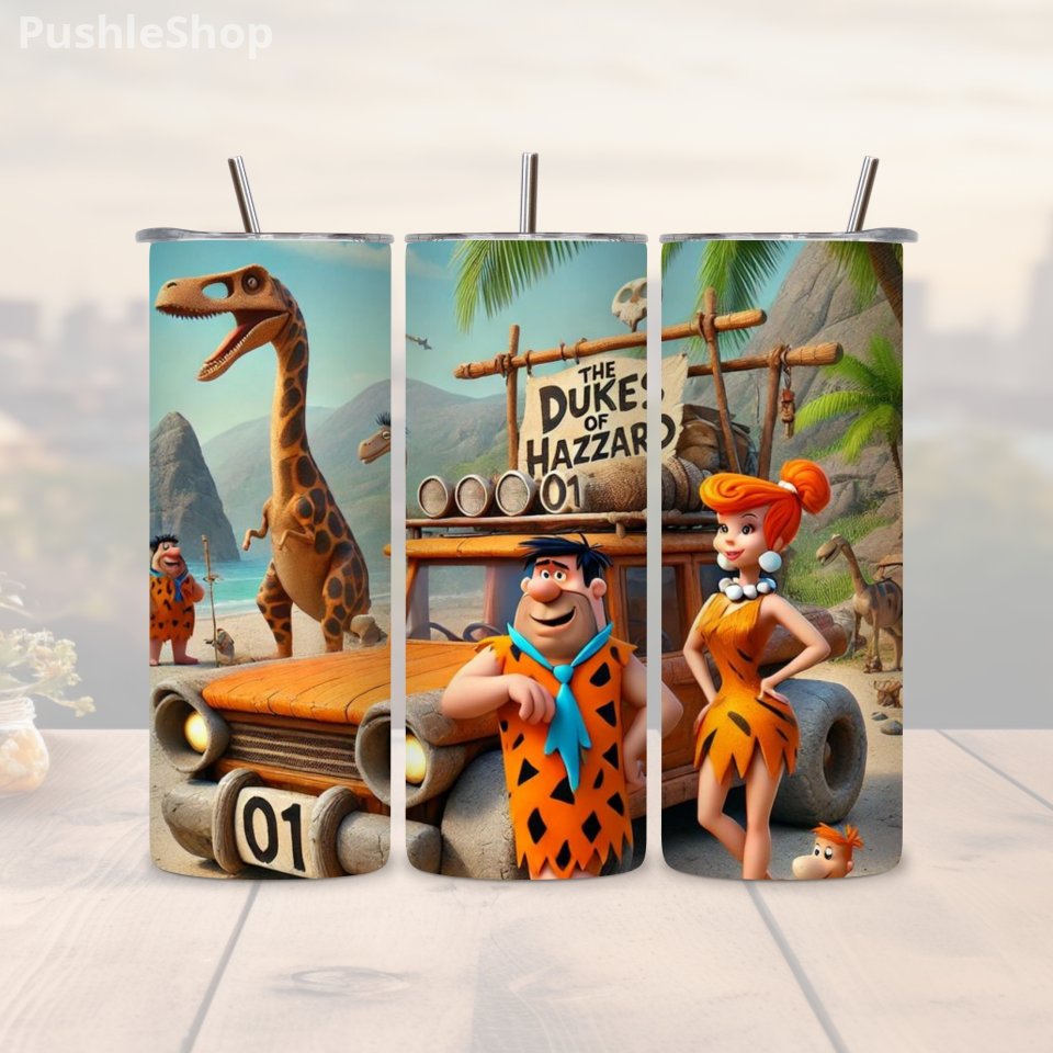 90's Cartoon Tumbler: 20 oz THE DUKES OF HAZZAR