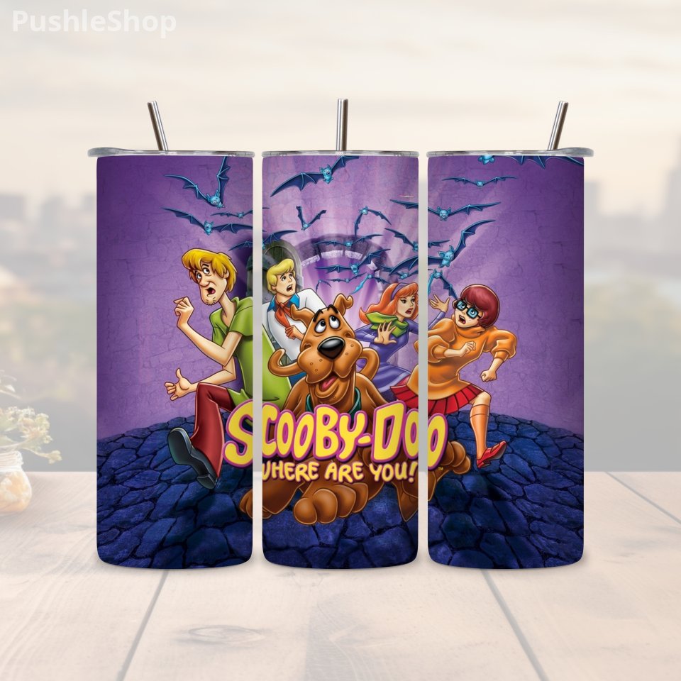90's Cartoon Tumbler: 20 oz SCOOBY-DOO