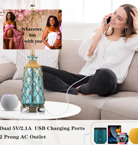 Custom Photo Lamp: Personalized Keepsake with Love Message (2 Lamps) 4