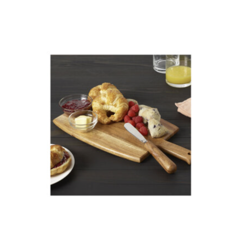 Towle Rectangular Acacia Wood Cheese Board and Spreader 4