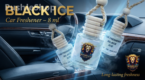 Black Ice Car Freshener 8 ml - Long Lasting Freshness for Your Vehicle (5 Units)
