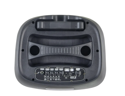 IQ Sound IQ-6412DJBT 2 X 12-inch Portable Bluetooth Speaker, TWS, FM Radio, LED Lights, USB/Micro SD, Built-in Wheels, R 4