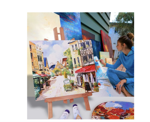 Artkey Canvas Panels 5x5 inch 12-Pack, Acid-Free 100% Cotton for Painting for Adult 4