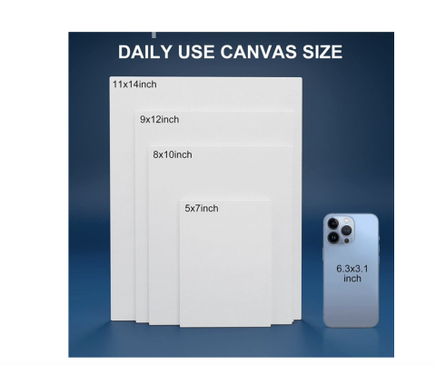Artkey Canvas Panels 5x5 inch 12-Pack, Acid-Free 100% Cotton for Painting for Adult 3