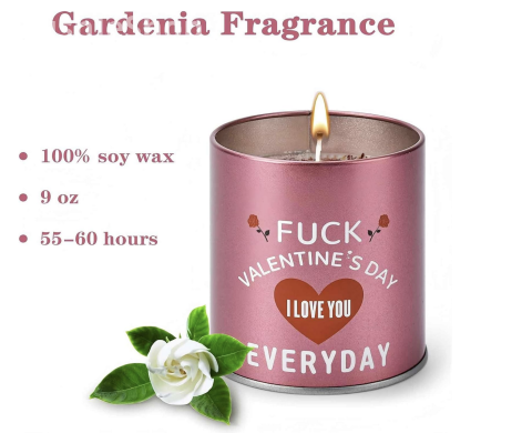 Valentines Day Gifts for Her Birthday - Galentines Gifts for Women Wife Girlfriend Girls Friend Romantic Naughty Gift for Her Tin Soy Candles Unique Ideas 9oz Scented Candles 5