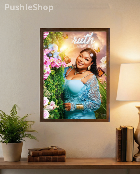 Custom Printed Portrait. With silver mirror and rhinestones with LED light on the back. 24'' X 36'' Decor Ornaments Artistic Wall Photo Room Decoration Wall Wall