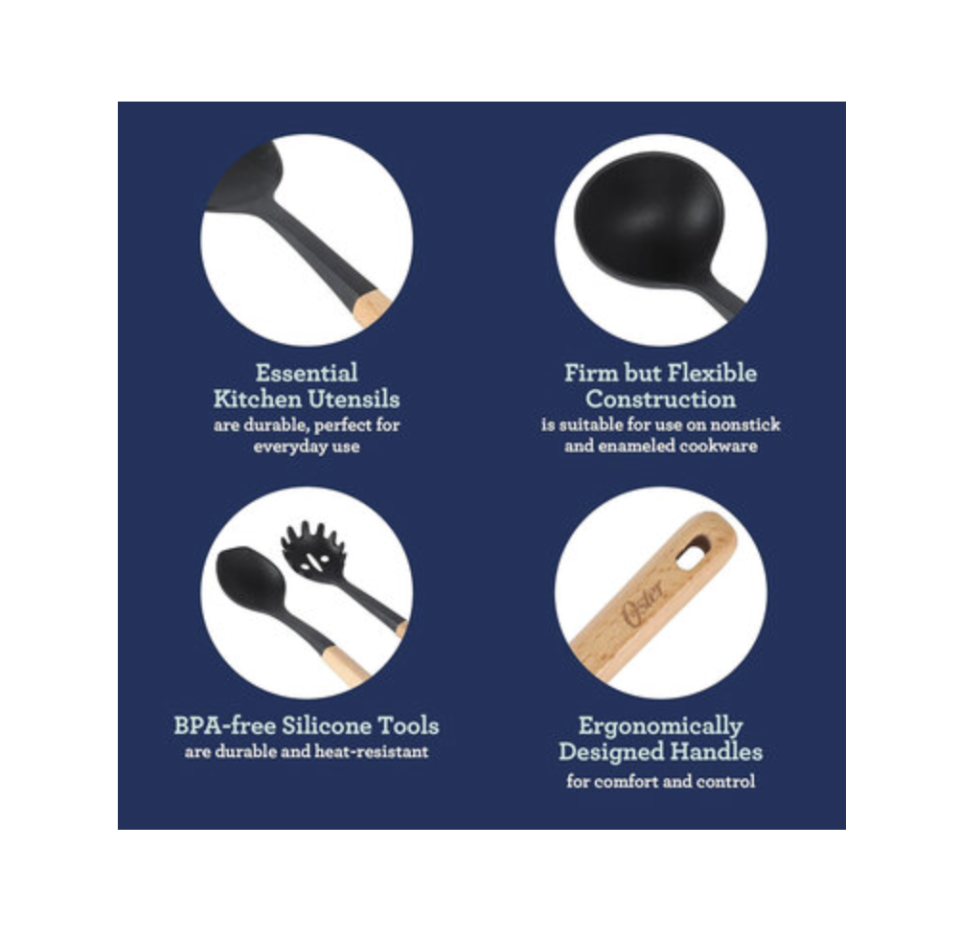 Oster Marion 5-Piece Kitchen Cooking Utensils Tool Set