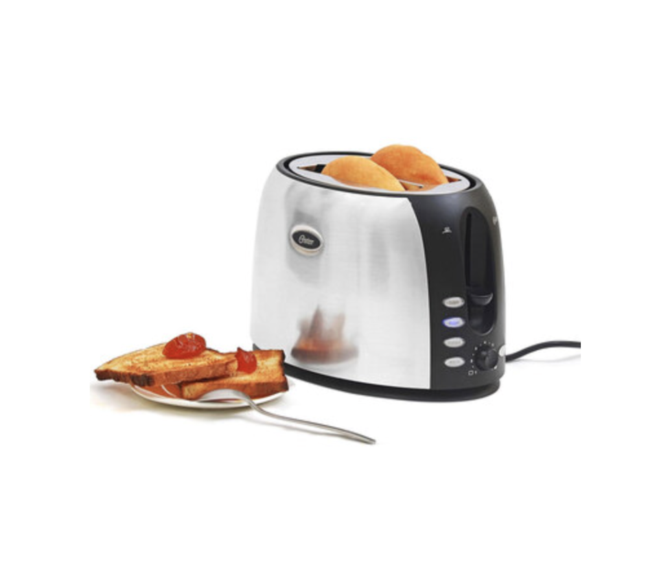 Oster 2-Slice Toaster - Brushed Stainless/Black Accents
