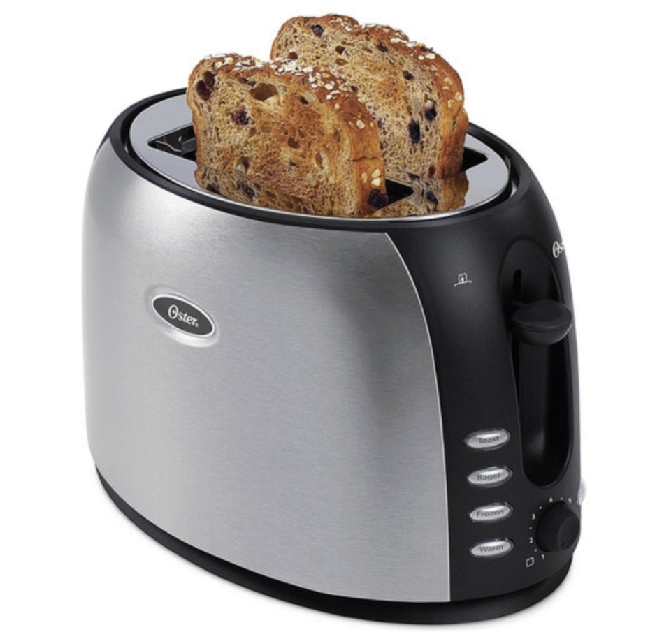 Oster 2-Slice Toaster - Brushed Stainless/Black Accents