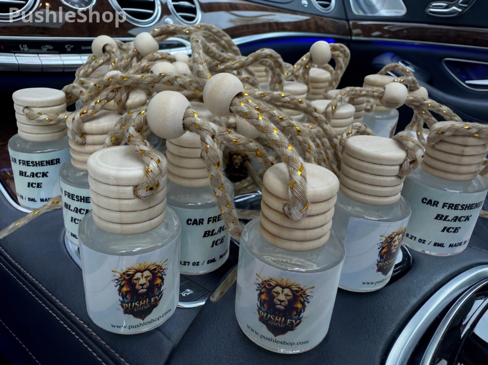 Black Ice Car Freshener 8 ml - Long Lasting Freshness for Your Vehicle (5 Units)