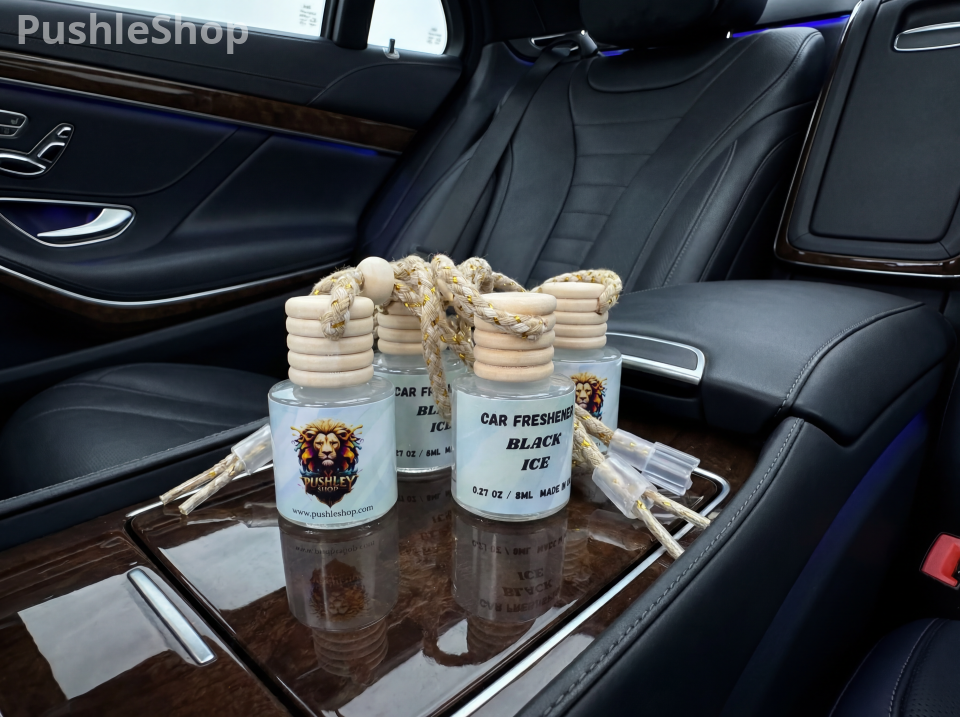 Black Ice Car Freshener 8 ml - Long Lasting Freshness for Your Vehicle (5 Units)