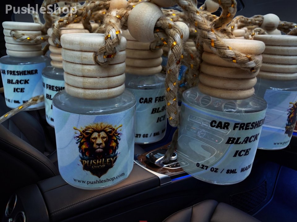 Black Ice Car Freshener 8 ml - Long Lasting Freshness for Your Vehicle (5 Units)