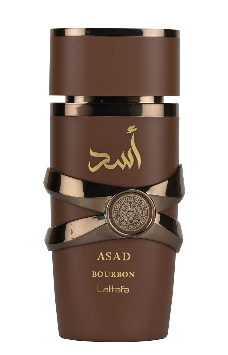 Lattafa Asad Bourbon for Unisex Eau de Parfum Spray, 3.4 Ounce / 100 ml | for Unisex