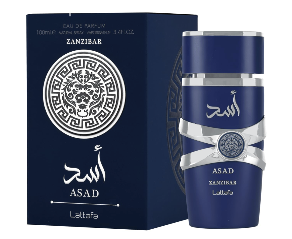 Lattafa Asad Zanzibar - Fresh, Spicy, Vanilla, Coconut - Eau de Parfum Long-Lasting Fragrance for Men, 3.40 Ounce / 100 ml