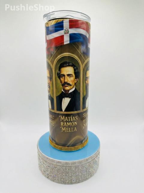 Los Padres de la Patria Dominicana. Tumbler 20 oz de los Padres de la Patria Dominicana