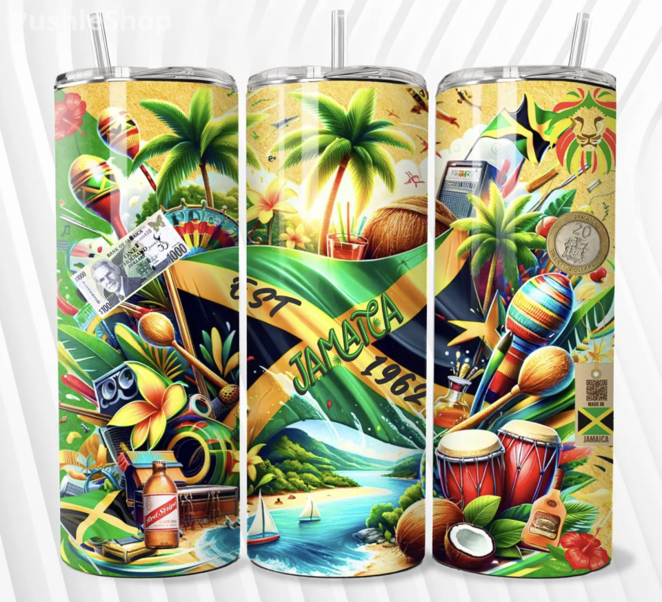 Jamaica Flag Tumbler Wrap 20oz