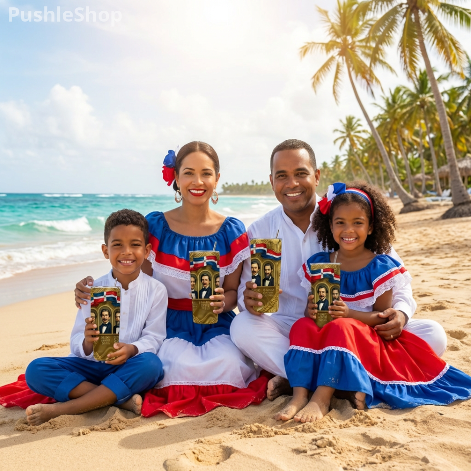 Los Padres de la Patria Dominicana. Tumbler 20 oz de los Padres de la Patria Dominicana