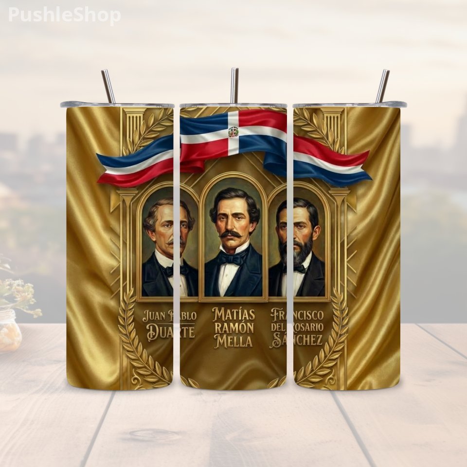 Los Padres de la Patria Dominicana. Tumbler 20 oz de los Padres de la Patria Dominicana